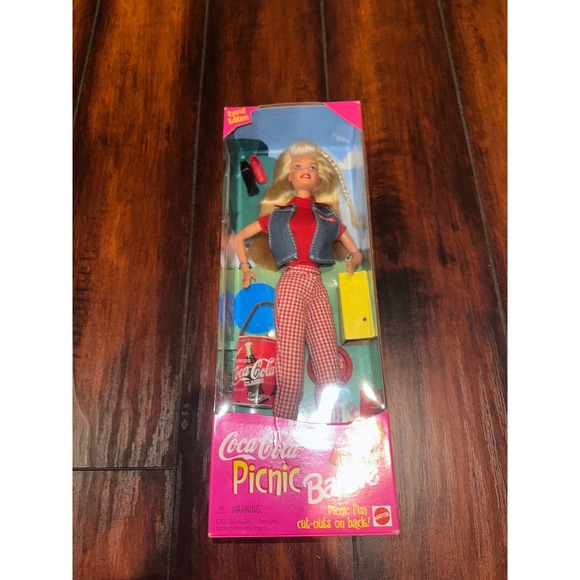New Coca-Cola Picnic Barbie Doll 1993 Mattel Special Edition NIB Collectible - Picture 4 of 5